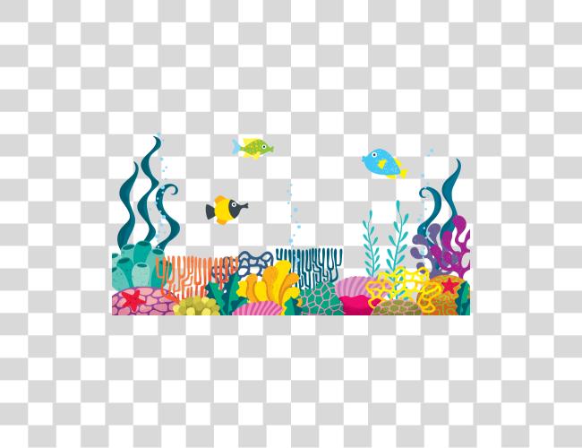 Download Sea Weed Coral Fish Sea Coral Cartoon Clip Art