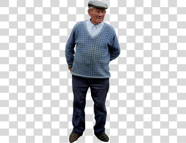 Download Front People Old Man Standing Clip Art