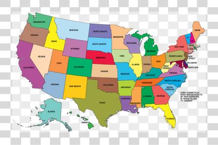 Download States Of America Map List All The 50 That Make Up High Resolution Us State Map PNG file