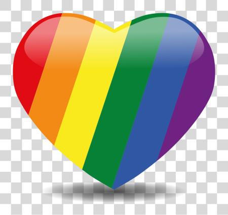 Download Pride Heart Rainbow Heart PNG file