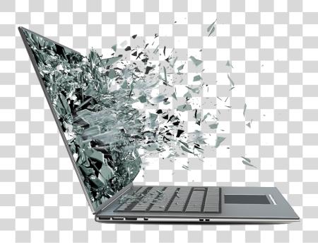 Download exploding laptop Broken Laptop Screen PNG file