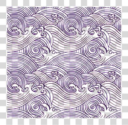 Download Great Wave Off Kanagawa Wave Wind Wave Symmetry Japanese Wave patrón PNG file