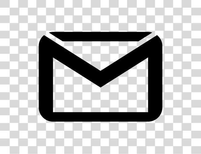 下载 Gmail 图标 在 Icons8 Gmail 標誌 黑色 和 白色 Clip 艺术