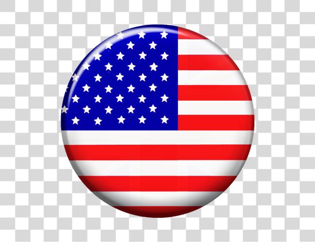 Download Round American Flag Usa Flag Button Clip Art