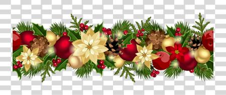 Download Holiday Garland Crafthubs Christmas Garland Border PNG file