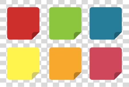 Download conjunto Icons Sticky Notes icono Postit amarillo oficina Post él/ella/ello Notes icono PNG file