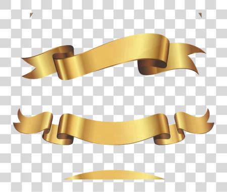 Download Golden Gold Ribbon Ribbons PNG file