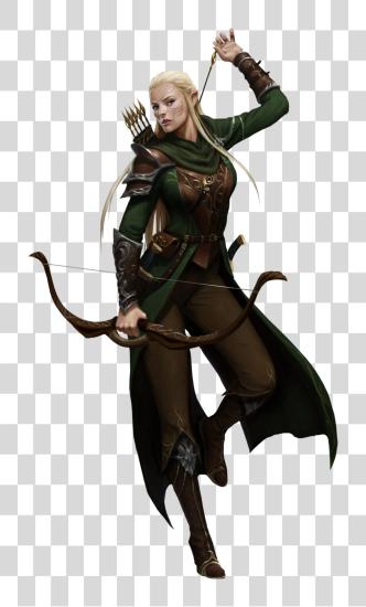 Download Pathfinder Female Elf Ranger Female High Elf Pathfinder PNG file