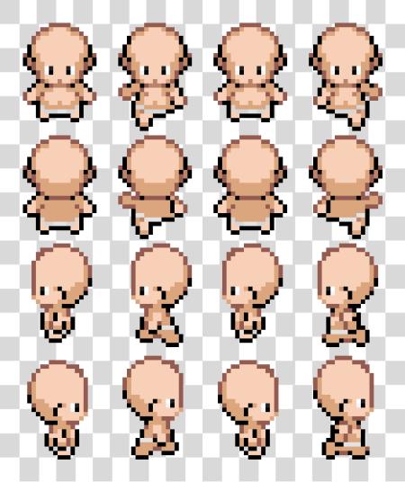 Download Running Babys Pixel Base Sprite PNG file