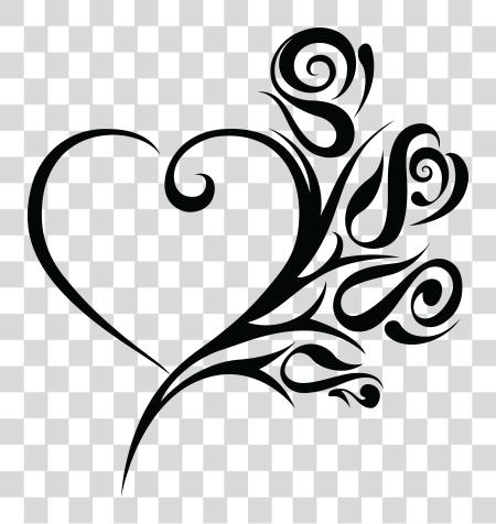 Download 28 Collection Of Black And White Swirl Heart Wedding Heart PNG file