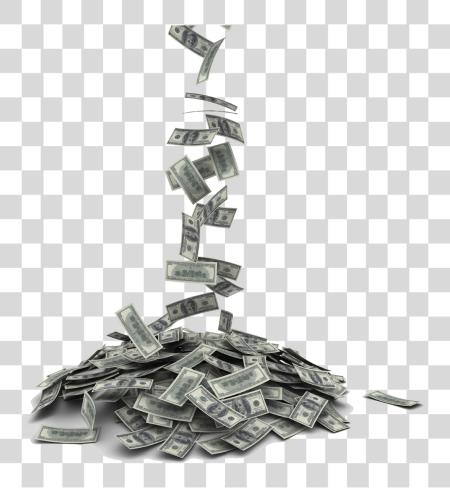 Download Money Falling Into Pile PNG file