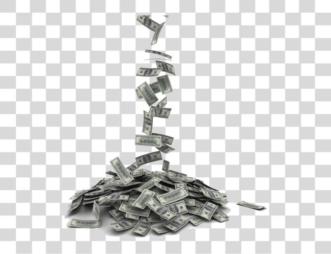 Download Money Falling Into Pile Clip Art