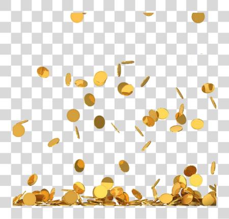 Download Money Gold Coin Rain PNG file