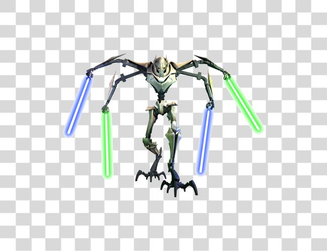 Download Star Wars Jedi Robot General Grievous Clone Wars Clip Art