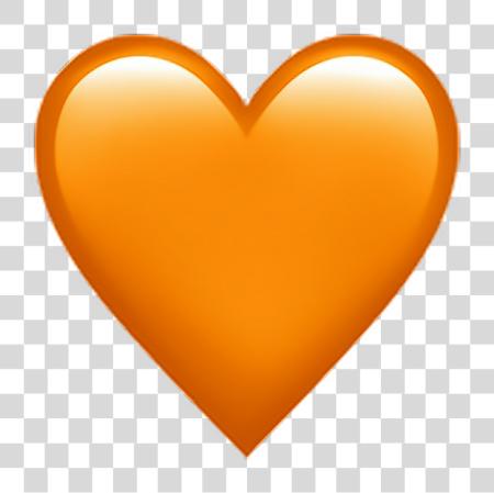 Download Heart Emoticon Orange Heart Emoji PNG file