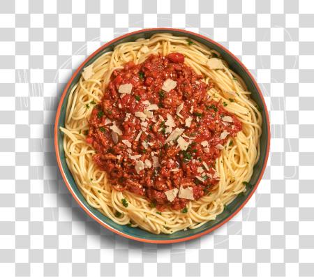 Download espagueti espagueti Bolognese arriba vista PNG file