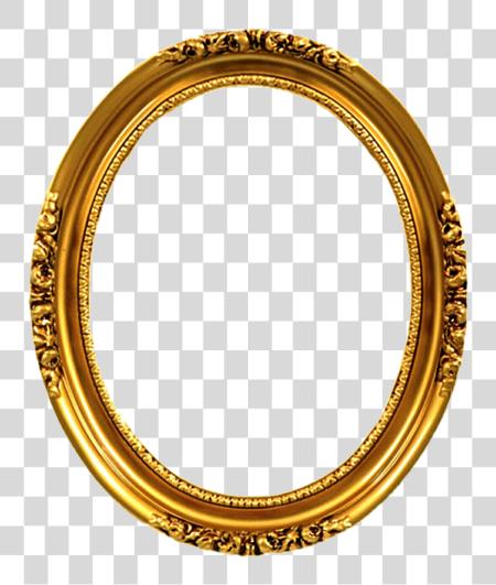 Download Oval Golden Frame PNG file