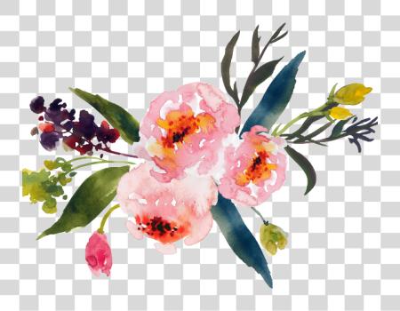 Download Artistic Watercolor Paint Watercolor Flowers PNG file