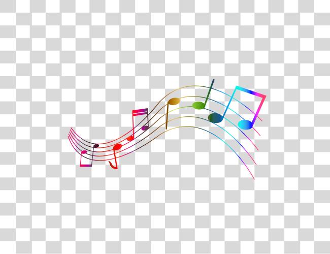 Download colorido Note colorido música Notes Clip arte