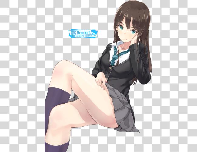 Download Anime Girls Crossing Legs Clip Art