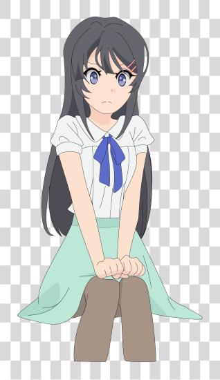 Download Sakurajima Mai Senpai Of Seishun Buta Yarou Wa Bunny Bunny niña Senpai piernas PNG file