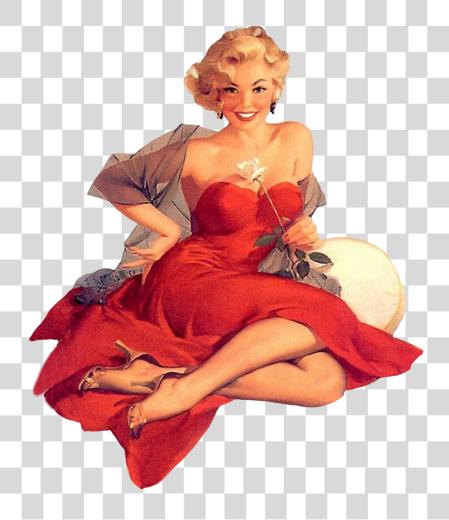 Download Pin Up Girls Elvgren Pin Up Christmas PNG file