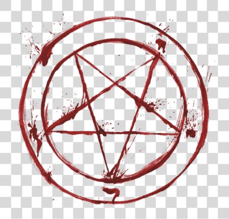 Download pentagram which blood rojo Satanic Pentagram PNG file