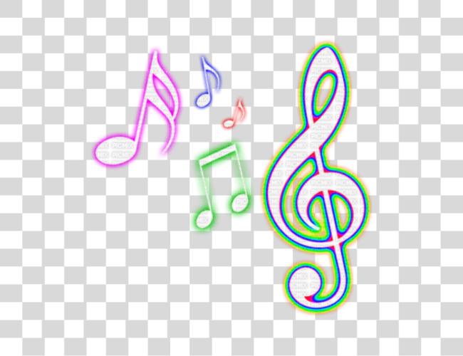 Download Neon Notes colorido música Note Clip arte