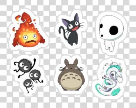 Download spiritedaway totoro totorolove noface animation Printable Studio Ghibli Stickers PNG file