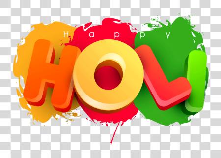 تحميل سعيد Holi ثلاثي الابعاد نص Holi ألوان سعيد Holi بي ان جي ملف