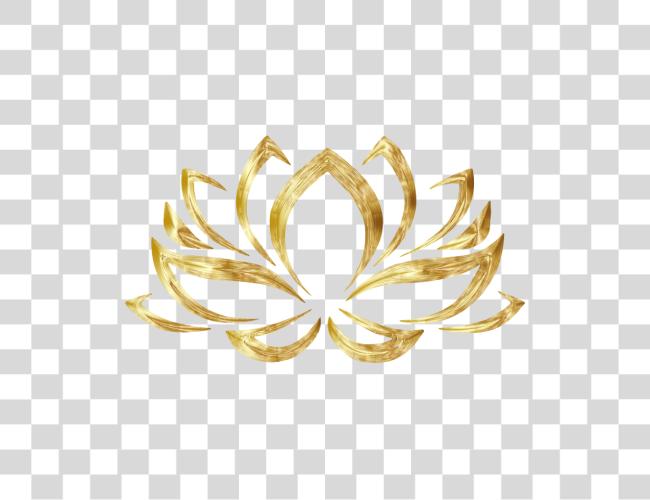 Download Medium Image oro Lotus flor Clip arte