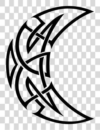 Download Celtic Tattoos Crescent Moon Tribal Tattoo PNG file