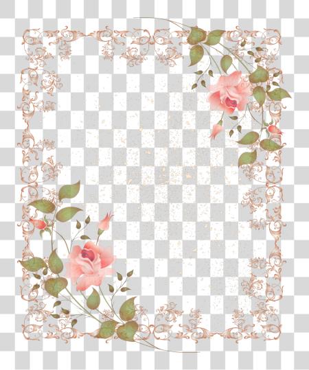 Download Antique vintage floral Border floral Border diseño PNG file