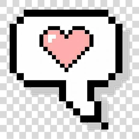 Download speechbubble heart cute Pixel Text Bubble PNG file