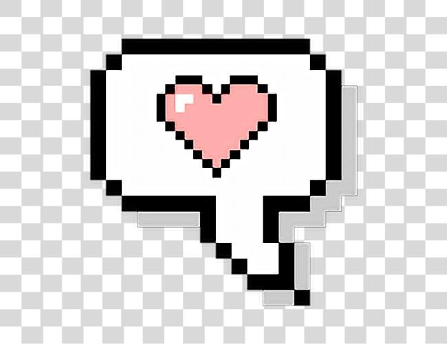 Download speechbubble heart cute Pixel Text Bubble Clip Art