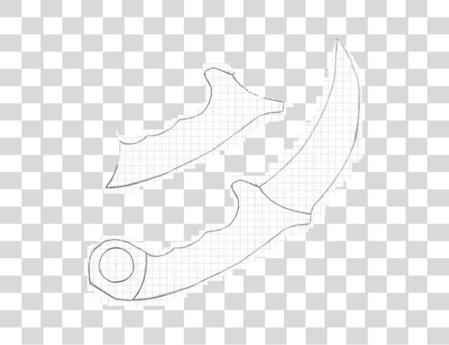 Download Karambit Life Size Full Size Karambit Template Clip Art