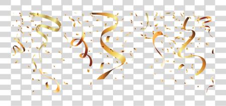 Download ftestickers streamers confetti gold PNG file