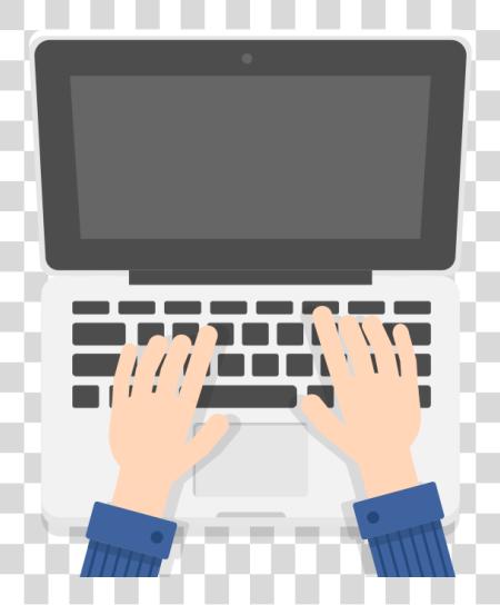 Download Hands Typing On White Laptop Scene Typing On Laptop Cartoon PNG file