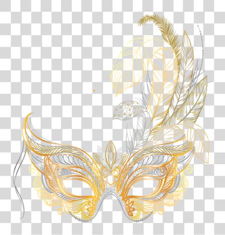 Download Gather 20 amigos para un Unforgettable festín Provided Masquerade máscara oro PNG file