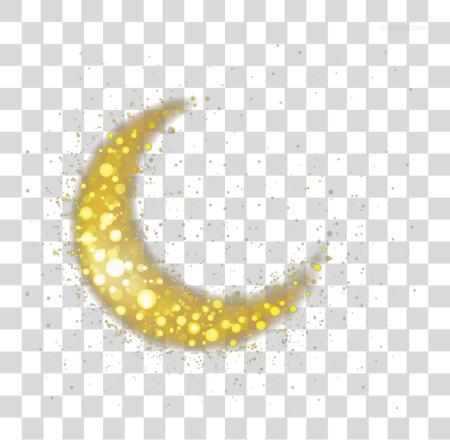 Download luna moonlight brillo sparkle shimmer celestial oro Half luna PNG file