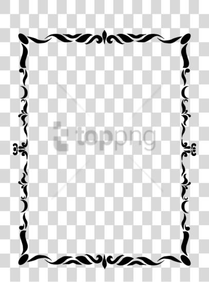 Download simple línea Borders Image con negro y blanco simple Border diseño PNG file