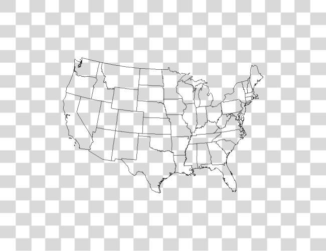 Download Blank Map Of Usa United States Map Lined Clip Art