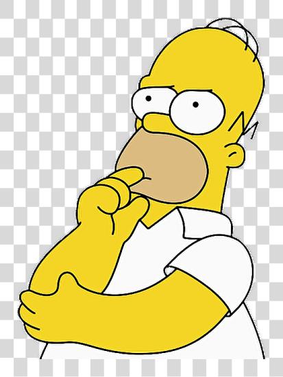 Download Pensando Homero Simpson Pensando PNG file