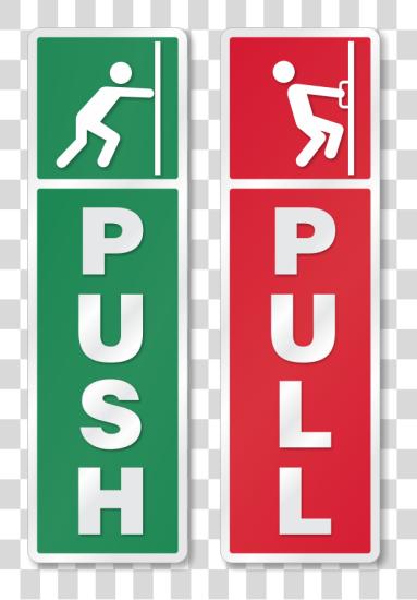 下载 Open 標誌 矢量 Push 和 Pull Stickers PNG file