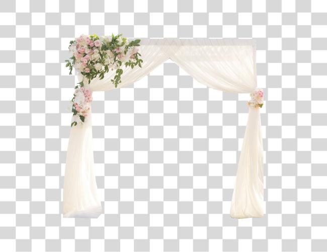 Download Simple Chiffon Wedding Arch Arbor Canopy Clip Art