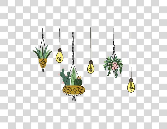 Download Sticker Fleurs Plantes Suspendues Ambiance Sticker Macrame Plant Hanger Clip arte