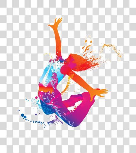 Download Girl Dance File Colorful Dance PNG file