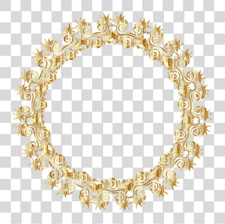 Download Gold Round Border Frame Clip Art Golden Round Frame PNG file