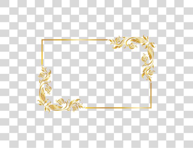 Download Arabesco Dourado Arabescos Dourado Arabesco Moldura Old Border Design Clip Art