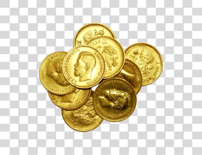 Download oro Coins Dhanteras oro Coin Clip arte